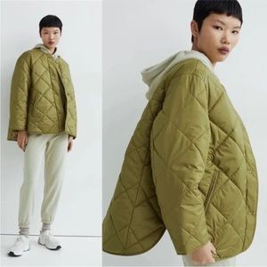 H&M Quilted Olive Green Jacket Olive Green